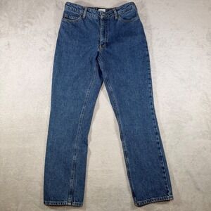 Finisterre Straight Fit Organic Cotton Denim Jeans Medium Wash Blue EG01AFW2300